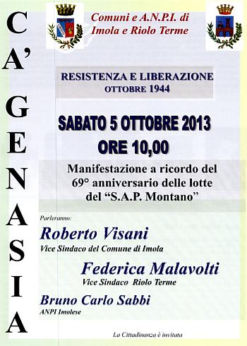 69° anniversario delle lotte del "SAP Montano"