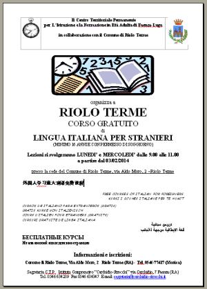 Corso di lingua italiana per stranieri