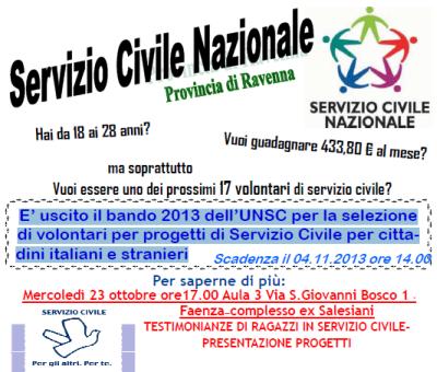 Servizio Civile: per saperne di più